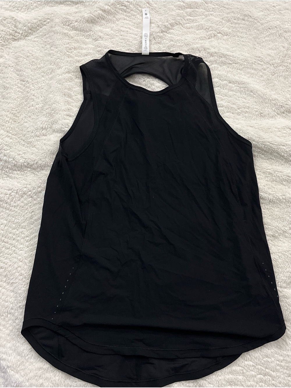lululemon athletica Black Sleeveless Keyhole Performance Tank